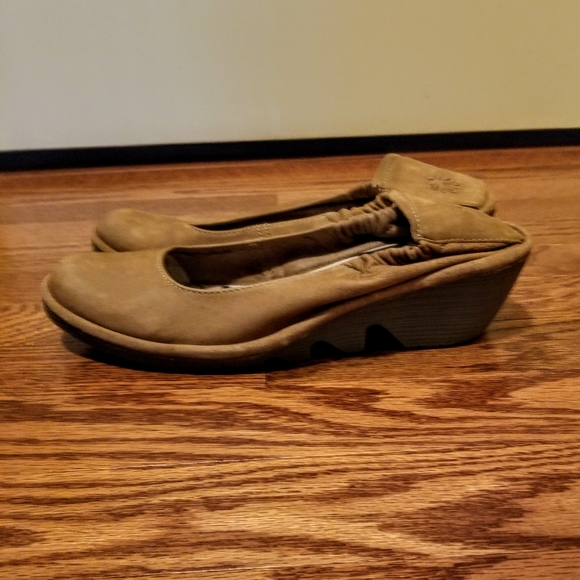 Fly London Shoes - Fly London Leather Low Wedge